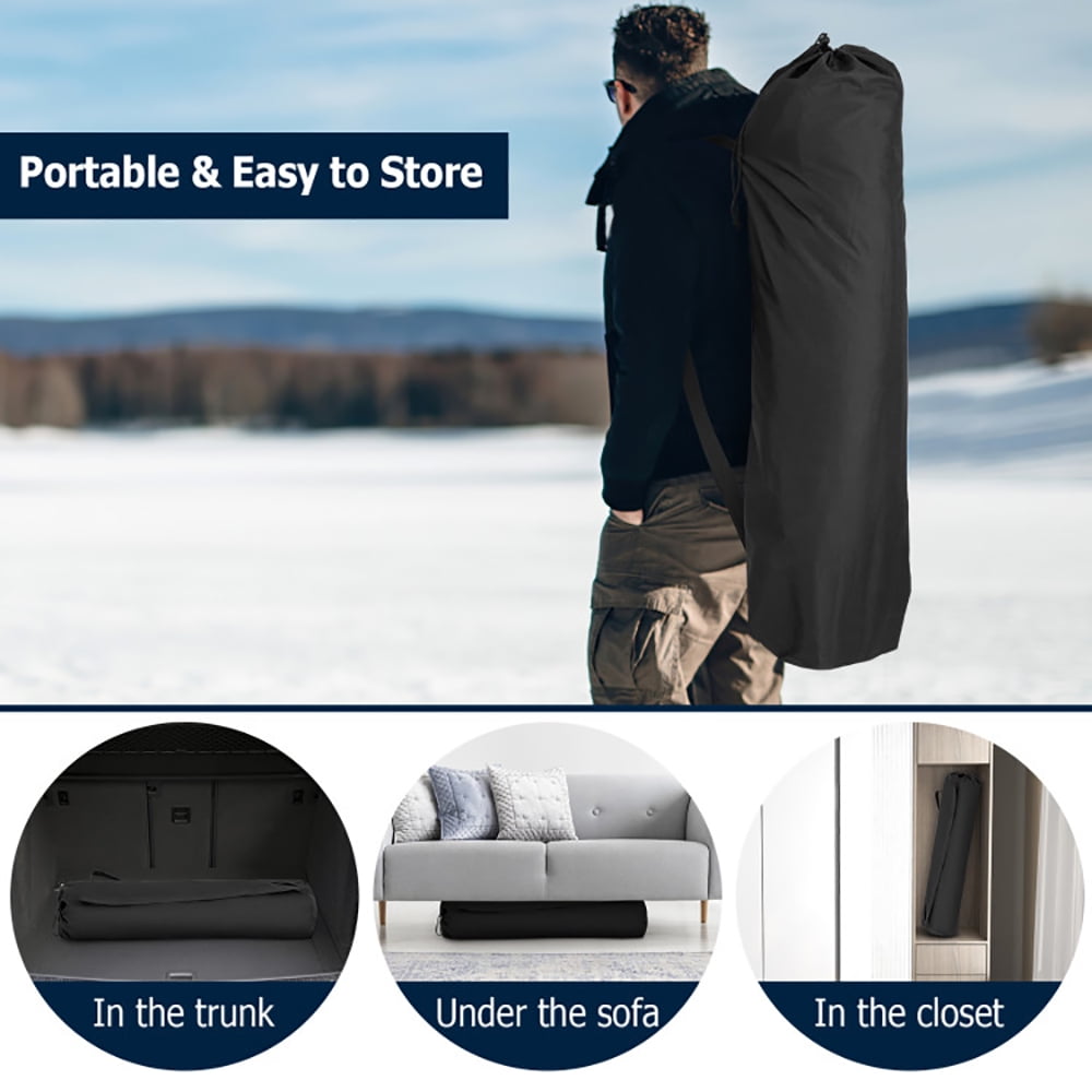 Aimee Lii Portable 2 Person Ice Shanty with Cotton Padded Walls, Oversize Privacy Tent, Easy Set Up Privacy Shelter, Blue Aimee Lii Portable 2 Person Ice Shanty with Cotton Padded Walls, Oversize Privacy Tent, Easy Set Up Privacy Shelter, Blue