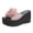 Pink, variant on Women's Platform Beach Slippers Comfortable Slip on Wedge Sandals Open Toe Summer Casual Dress Heels Flower Summer Thong Mules Shoes