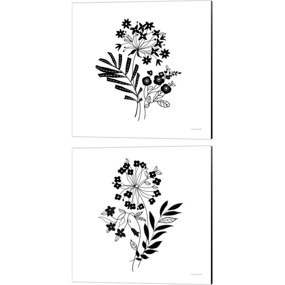 Great Art Now Night & Day by Lisa Audit 2 Piece Canvas Art Set Each 14"W x 14"H