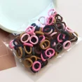 thumbnail image 3 of Bandas elásticas de nailon de colores para el pelo para mujeres y niñas, para sujetar colas de caballo, pequeñas bandas de goma para el pelo, accesorios para el pelo de moda para niños, 3 of 5