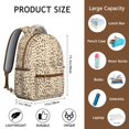 thumbnail image 6 of Leopard Print Backpack for School,Cute School Bag,Schoolbag with Adjustable Shoulder Straps & Padded Back,15.3"x11"x7.1"., 6 of 6