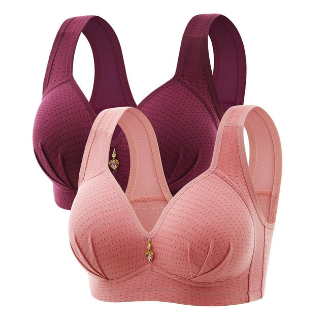 Bras for Women, Womans Embroidered Glossy Comfortable Breathable Bra Underwear No Rims