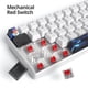 thumbnail image 3 of Teclado para juegos Ussixchare 60% Interruptor mecánico rojo de 61 teclas, 3 of 8