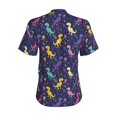 thumbnail image 3 of Uemuo Colorful Dinosaur Printed Women's Classic V-Neck T-Shirt - Soft, Breathable, Moisture-Wicking, Perfect for Casual, Office, Travel, and Everyday Wear-Small, 3 of 5