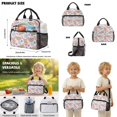 thumbnail image 5 of Xoenoiee Rainbow Heart Cloud Floral Print 3 PCS Girls Backpack School Bag and Lunch Box Set with Pencil Case for Middle School Teenage Heavy Duty Bookbag Back Packs Travel Laptop Bags Daypack, 5 of 6