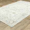 thumbnail image 3 of Oriental Weavers Windham Hand-made Wool Blend Area Rug - WIN06 - 9' x 12' - in Ivory/ Blue - Vintage Inspired, Hand-Made Wool Blend Rugs, Dining, Living Room Rug, 3 of 5