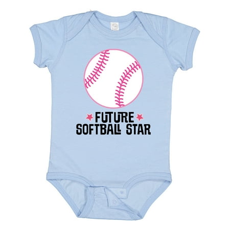 

Inktastic Future Softball Star Sports Girls Baby Bodysuit