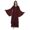thumbnail image 5 of Bimba Islamic Prayer Long Dress For Women Solid Abaya With Hijab/Scarf Bell Sleeves Kaftan, 5 of 7