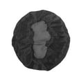 thumbnail image 5 of Unique Bargains 2 Pc Women Flowered Shower Cap for Bathroom Hotel Black Satin, Milk Silk, 5 of 6