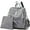 A-grey, variant on Women's Corduroy Casual Backpack, Foldable Travel Shoulder Bag with Wristlet Wallet Handbag