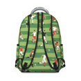 thumbnail image 3 of Football and Silhouette Green Pattern Backpack for School, Cute School Bag with Adjustable Shoulder Straps and Padded Back, 15.3"x11"x7.1", 3 of 5