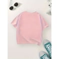 thumbnail image 2 of Girls' 100% Cotton Back-to-School Season {Letter} Print T-Shirt, Must-Have for Summer: Comfortable and Stylish!, 2 of 6