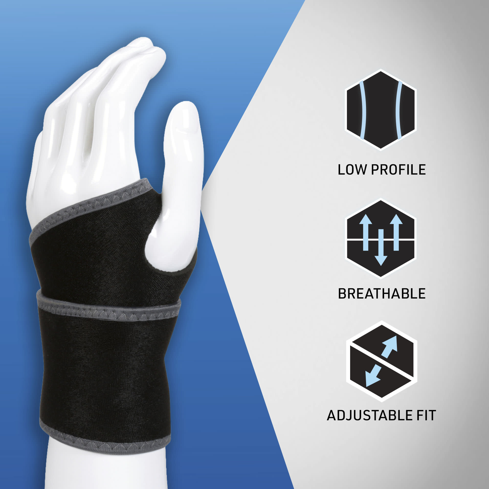 ACE Brand Adjustable Wrist Support Brace, Black photo 3