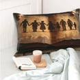 thumbnail image 4 of Salouo Vintage Family History Book Pattern Pillow Cases,1PC Pillow Covers with Envelope Closure Decorative Pillow Case for Bed Couch,Pillows Not Included-20"x30", 4 of 6