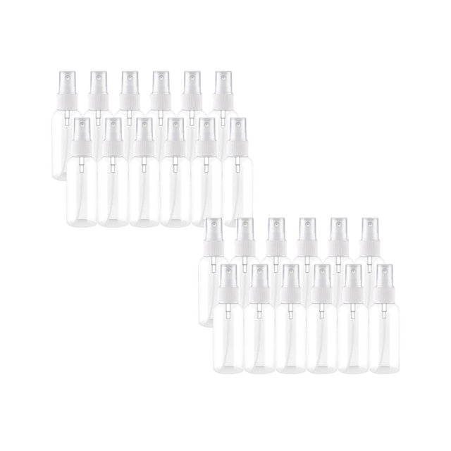Oleegame 2PC 12PC Clear Plastic Spray Empty Bottle Small Spray Bottle with Plastic Sprayer White