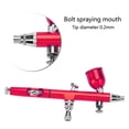 thumbnail image 3 of Fugacal Spray Gun, 2 Colores 0.2mm Gravity Feed Airbrush Gun Spray Art Tattoo Pintura Nail Cake Herramientas de decoración, para Pintura artística Tattoo Manicure Spray Modelo Nail Make up(Rouge) Fugacal No se aplica, 3 of 6