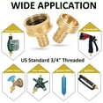 thumbnail image 5 of Repair Kit Fit Standard 1/2-Inch Garden Hose Solid Brass Tools Connector With Clamp 4 Sets Home Patcher, 5 of 5