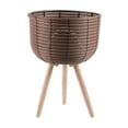 thumbnail image 3 of Plant Basket with Stand Decorative Flowerpot Modern Rattan Basket Flower Pot for M, 3 of 9