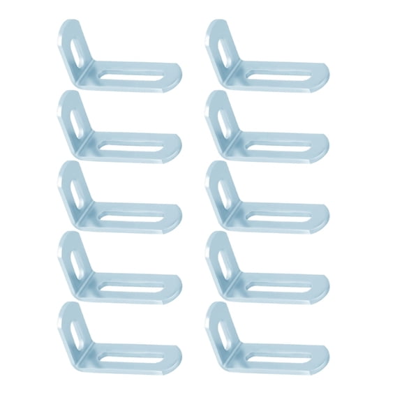 10Pcs Double Slot Metal Brackets Furniture Connector Protectors Shelf Brackets