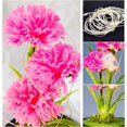 thumbnail image 4 of Flores de Clavel Artificiales en Cúpula de Vidrio con Luz LED, 4 of 6