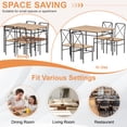thumbnail image 5 of VECELO 5-Piece Dining Table Set with 4 Chairs, Modern Wood Kitchen Table and Metal Frame Chairs for Kitchen, Dining Room, Breakfast Nook, Black, 5 of 12