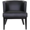 thumbnail image 2 of Scranton & Co Chaise de Réception en Faux Cuir Noir et Bois Flotté, 2 of 4