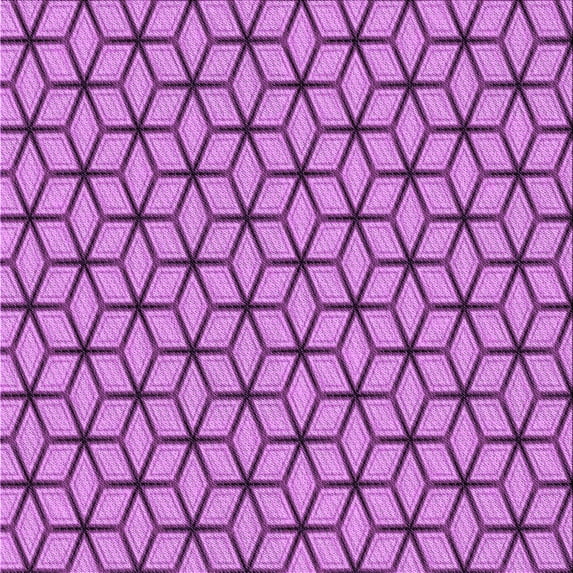 Ahgly Company Indoor Square Patterned Violet Purple Area Rugs, 7' Square