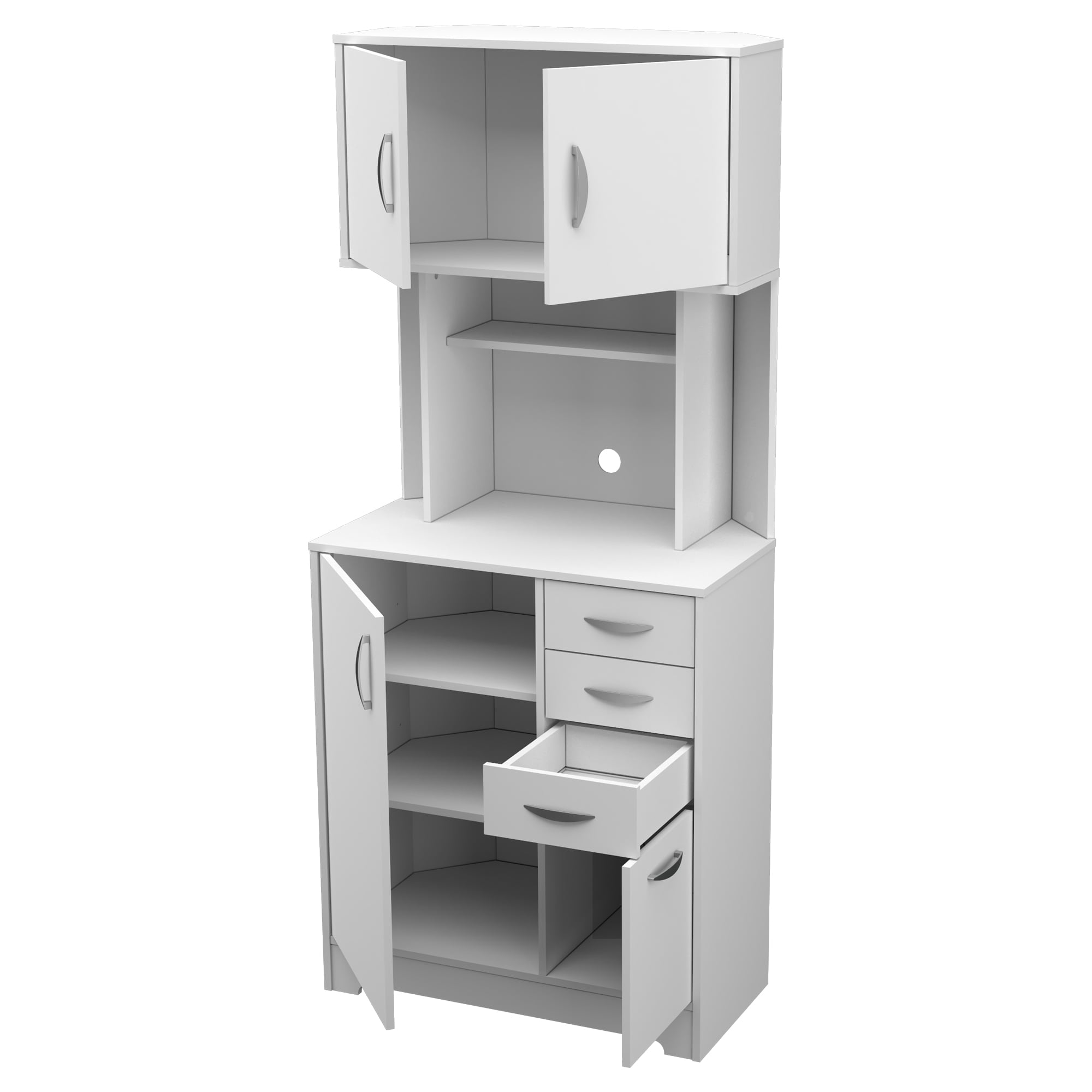 Minimalist Walmart White Kitchen Storage Cabinets for Simple Design