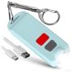 thumbnail image 1 of Llavero de alarma personal de autodefensa femenina - USB recargable a prueba de agua 130 DB botón de emergencia de Seguridad sirena con Luz LED - (azul), 1 of 9