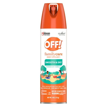 OFF! FamilyCare Insect Repellent I, Smooth & Dry Mosquito Bug Spray Repellent, 15% DEET Formula, 4 oz