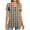 Khaki, variant on Women's Striped Gingham Short Sleeve Shirt, Button Down V-Neck Casual Top, Comfortable Plaid Blouse