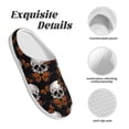 thumbnail image 5 of KLL Butterfly Skull Pattern Adult Unisex Cozy Slippers,Fuzzy Slip-on Slippers TPR Sole Slippers Comfort Plush Home Footwear for Indoor & Outdoor-11, 5 of 7