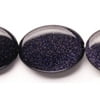 Flat Blue Goldstone Oval Beads Semi Precious Gemstones Size: 38x28mm Crystal Energy Stone Healing Power for Jewelry Making