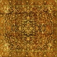 thumbnail image 1 of Ahgly Company Machine Washable Indoor Square Persian Yellow Traditional Area Rugs, 7' Square, 1 of 4