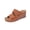 Beige, variant on Women Wedge Slide Sandals Dual Strap Hook And Loop Shoes Comfortable For Casual Home Travel Daily Outdoor Activities
