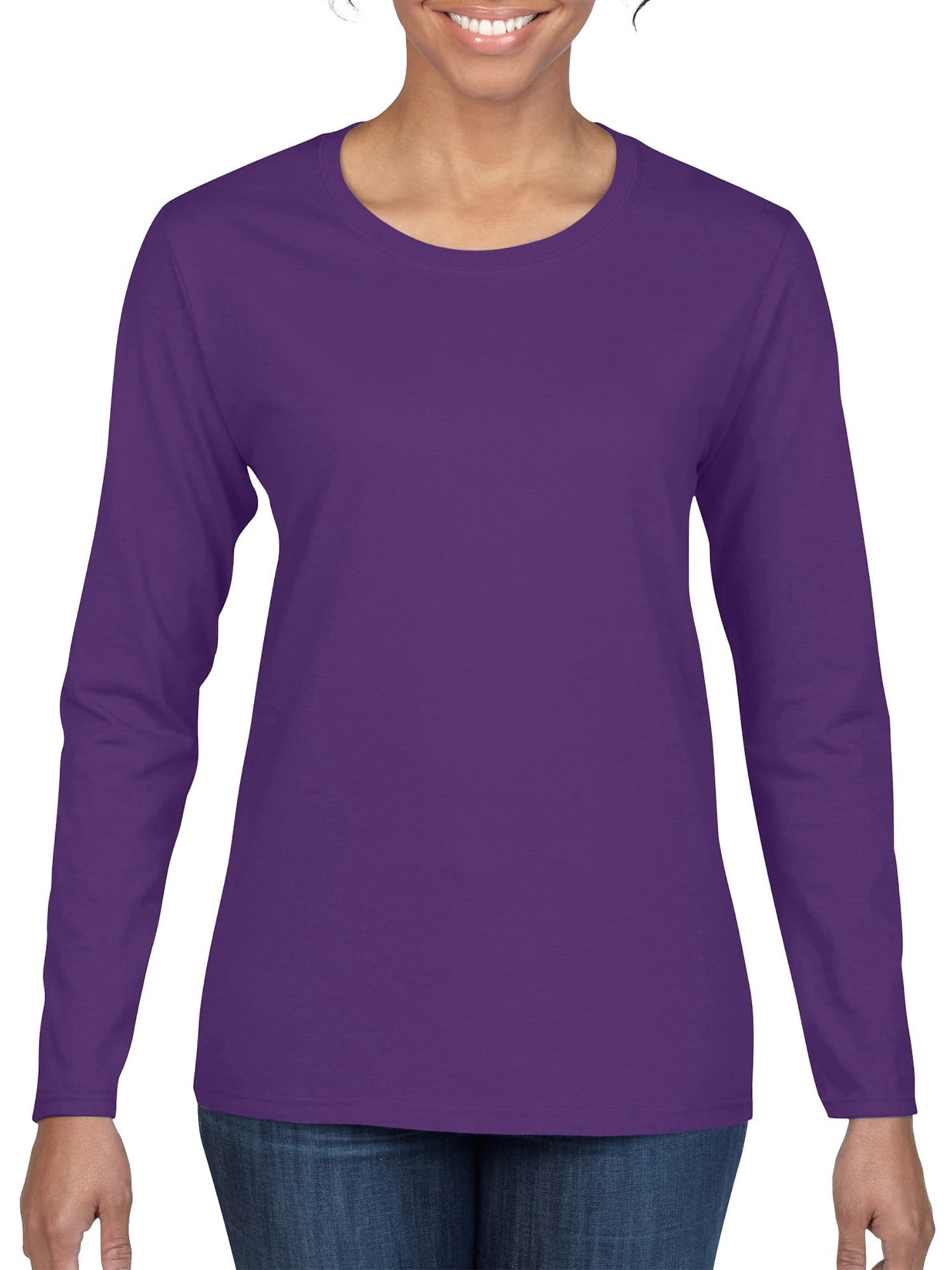 Gildan Women's Heavy Cotton Classic Long Sleeve T-Shirt - Walmart.com