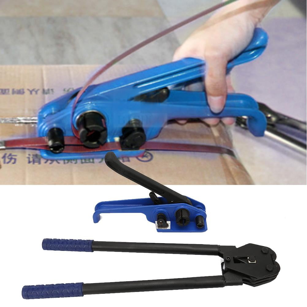 OTVIAP 2Pcs Blue Manual Steel Strap Tensioner Crimper Belts Strapping