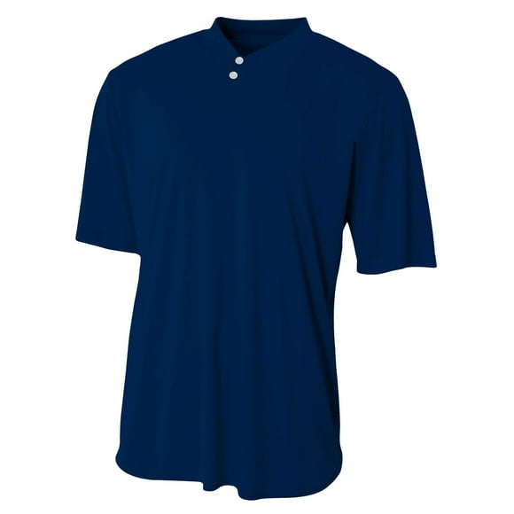 A4 Mens Tek 2-Button Henley Medium Navy