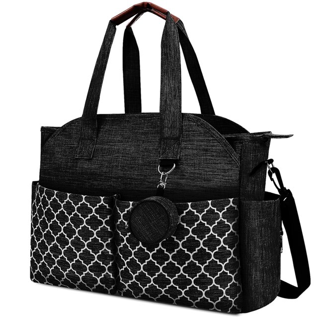Bolsa de pañales con cambiador, bolsa de bebé multifunción mejorada con correa de hombro ajustable