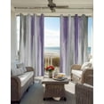 thumbnail image 4 of Purple Gray Blackout Curtains 45 Inches Long for Bedroom, Vintage Country Abstract Gradient Aesthetic Thermal Insulated Room Darkening Black Out Window Curtain Panels Grommet Drapes for Living Room, 4 of 8