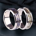 thumbnail image 3 of HEVIRGO Unisex Dragon Pattern Rhinestone Titanium Steel Ring Engagement Jewelry Gift,Blue US 10, 3 of 10