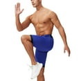 thumbnail image 1 of Pantalones cortos deportivos elásticos de cintura alta para correr y levantar caderas, de nylon, para hombre., 1 of 8