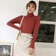 thumbnail image 4 of Linamei Chandails d'Automne pour Femmes Manches Longues Slim Col Montant Tricot Slim, 4 of 6