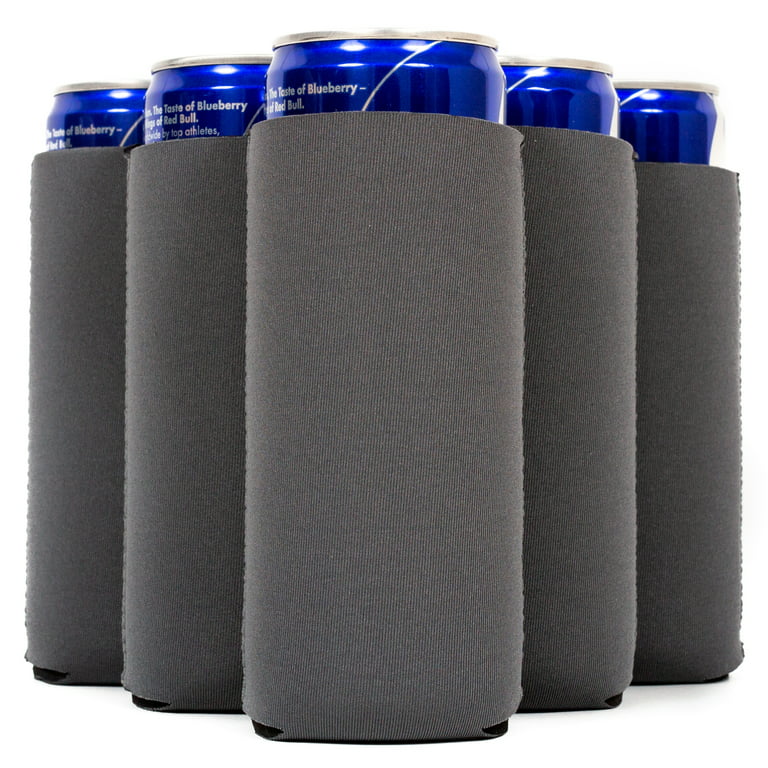 Slim Can Cooler Sleeves (5-Pack) Insulated Neoprene, White Claw Skinny Can  Cooler for Seltzer - Slim Beer - Tall Can Koolie for Truly Coolies