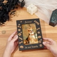 thumbnail image 3 of Marco de fotos conmemorativo para perros de 5,9 x 7,87 pulgadas. Por siempre en nuestros corazones. Marco de regalo conmemorativo para perros. Marco de fotos de madera rectangular con plástico. Marco, 3 of 8
