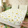 thumbnail image 5 of Manfei Cottagecore Blossom Bed Sheets 4-Piece,Vintage Flowers Leaves Full Size Sheets,1 Flat Sheet,1 Fitted Sheet and 2 Pillowcases, 5 of 6