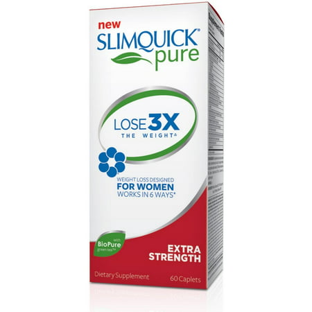 SLIMQUICK Pure Extra Strength Weight Loss For Women Caplets 60 ea