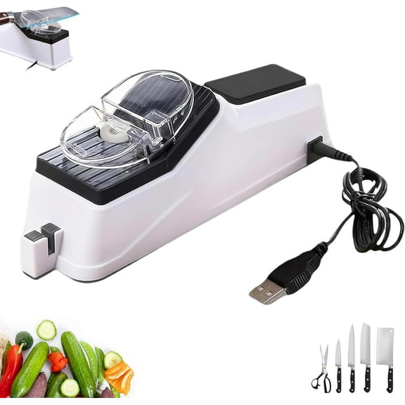 Surudoisharp pro electric knife sharpener - Fast & Safe Electric Sharpener, Versatile for Kitchen Knives Pocket Knives Scissors
