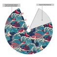 thumbnail image 2 of Yiaed Fish In The Wave Print Christmas Tree Skirt , Tree SkirtsTree Mat for Christmas Winter Holiday Indoor Decorations-48", 2 of 7