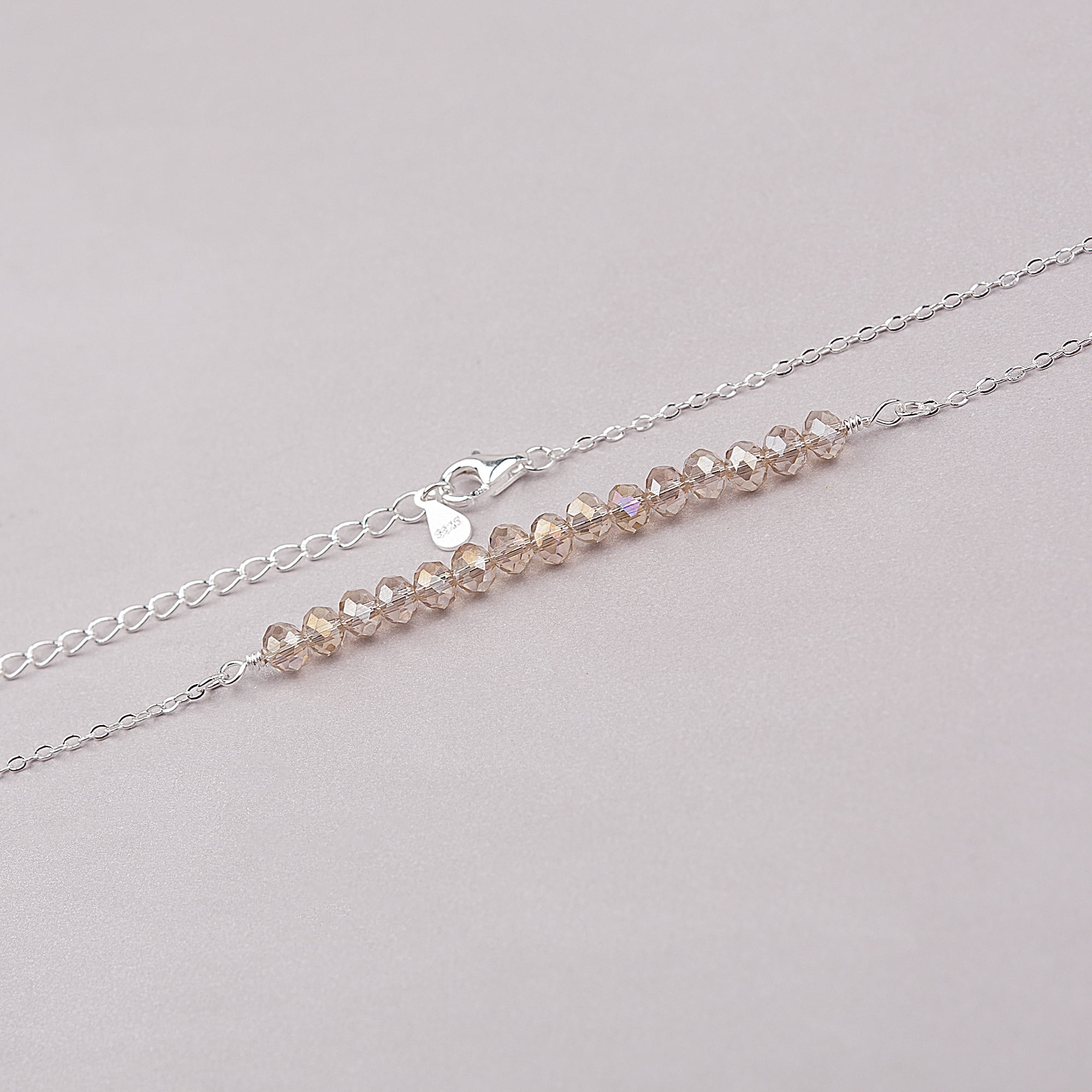 Anavia 15th Birthday Gift for Girl, 925 Sterling Silver 15 Beads Necklace With Card Gift for 15 Year Old Girl, Quinceanera Gifts for Girls